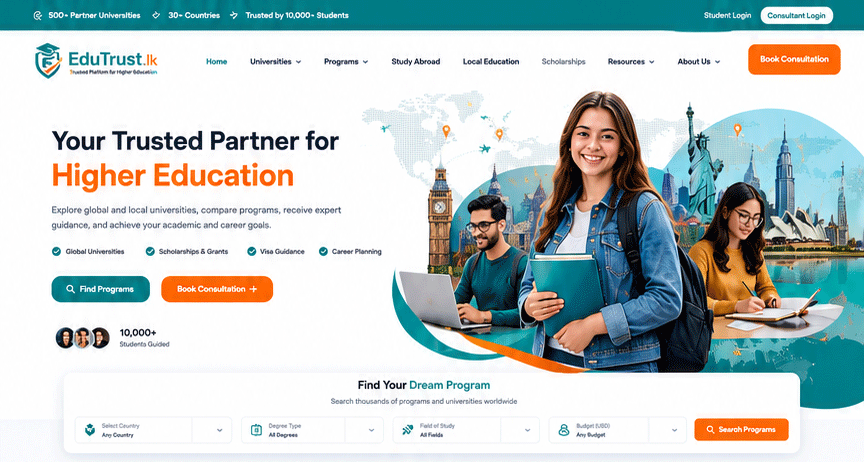 EduTrust.lk — Higher Education CRM Platform